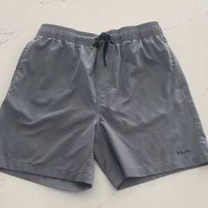 Huk Kids Charcoal Swim Trunks